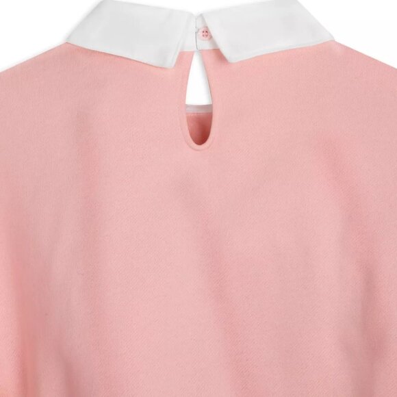 DISNEY Cakeworthy MINNIE MOUSE Pink Collared SWEATSHIRT L Mickey Date Night CUTE - Picture 2 of 13